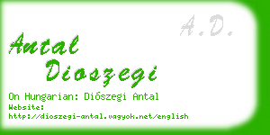 antal dioszegi business card